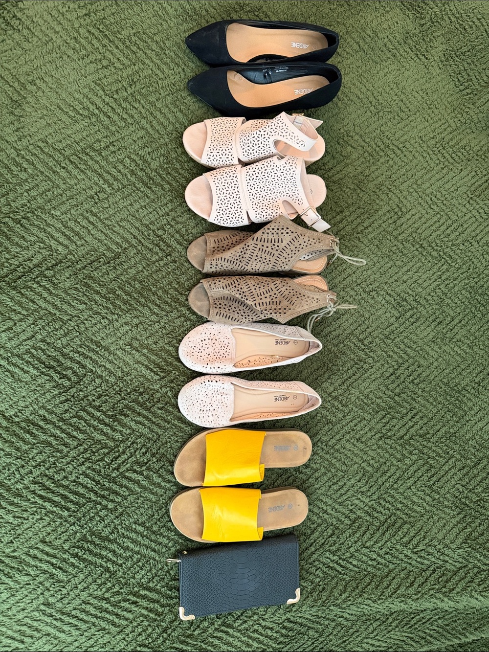 Ardene Shoe Bundle sizes 7 & 8 with clutch bag